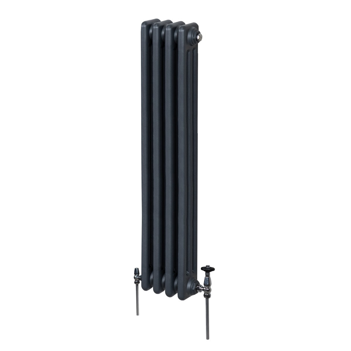 Traditional 3 Column Radiator - 1500 x 202mm - Anthracite Grey - Used - Good