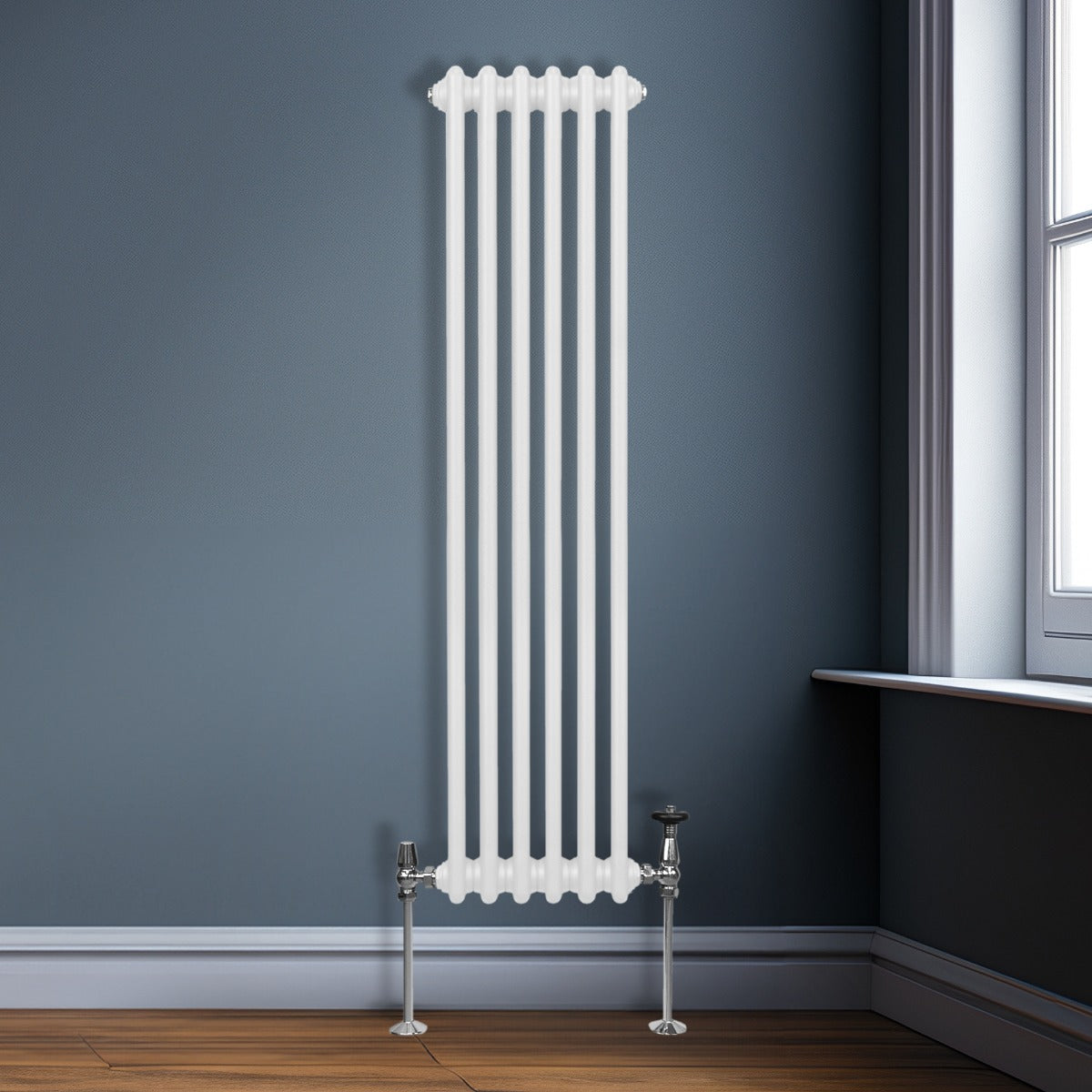 Traditional 3 Column Radiator - 1500 x 292mm - White - Like New