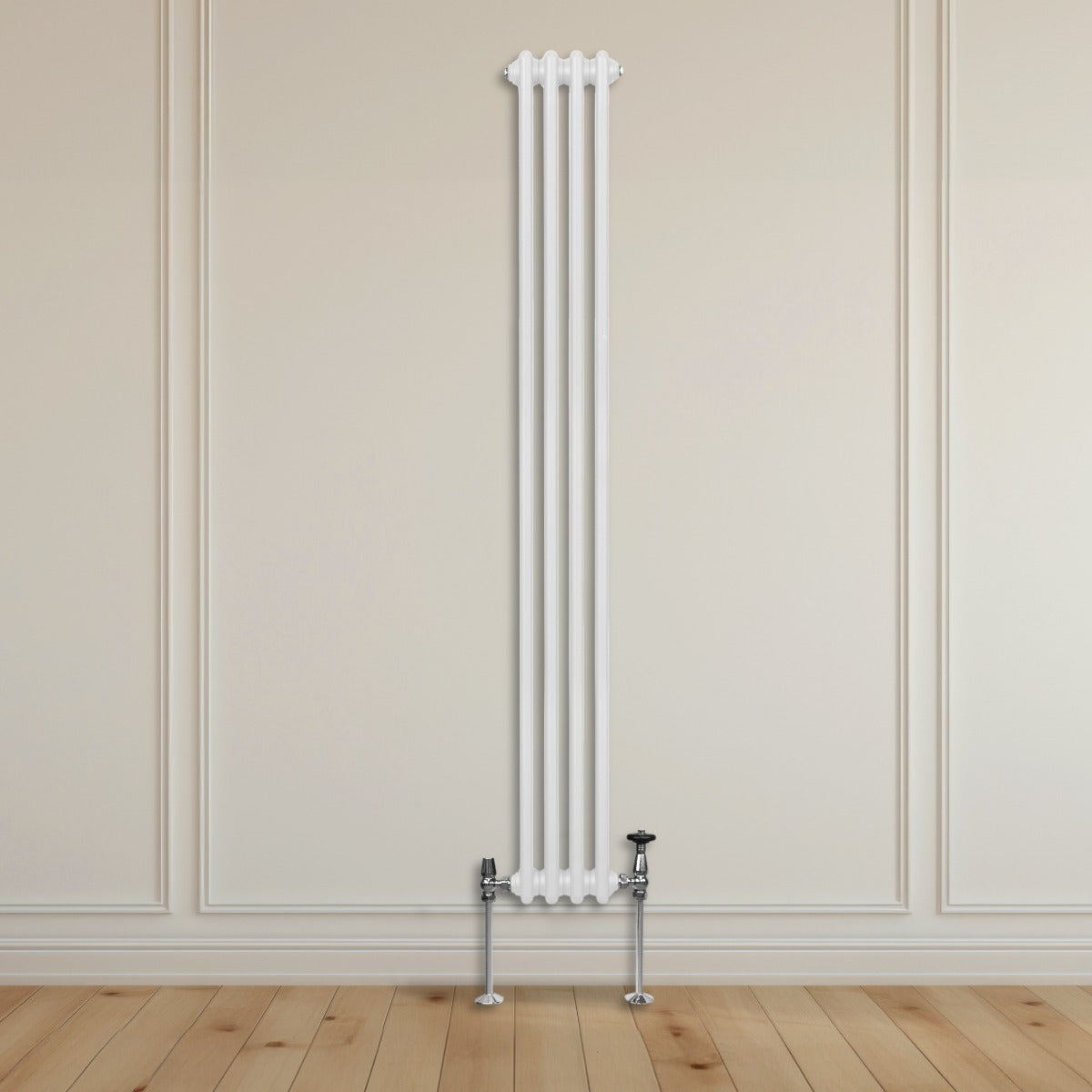 Traditional 3 Column Radiator - 1800 x 202mm - White - Used - Very Good