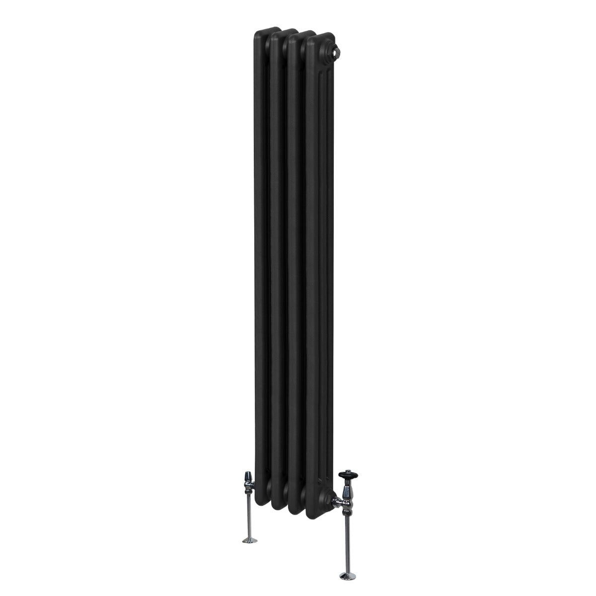 Traditional 3 Column Radiator - 1800 x 202mm - Black - Used - Very Good