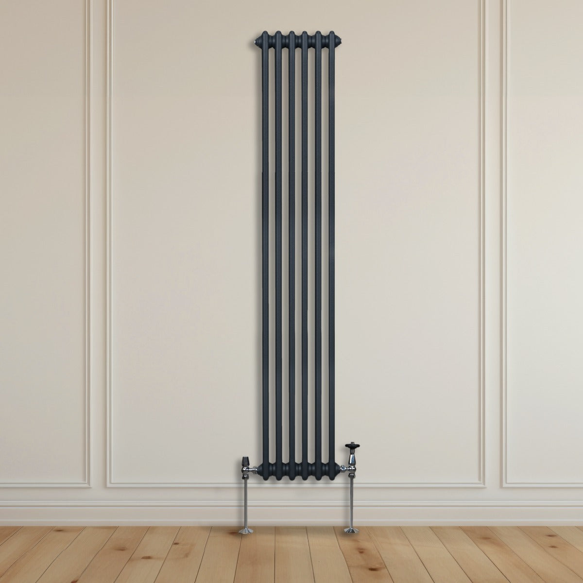Traditional 3 Column Radiator - 1800 x 292mm - Anthracite Grey - Used - Very Good