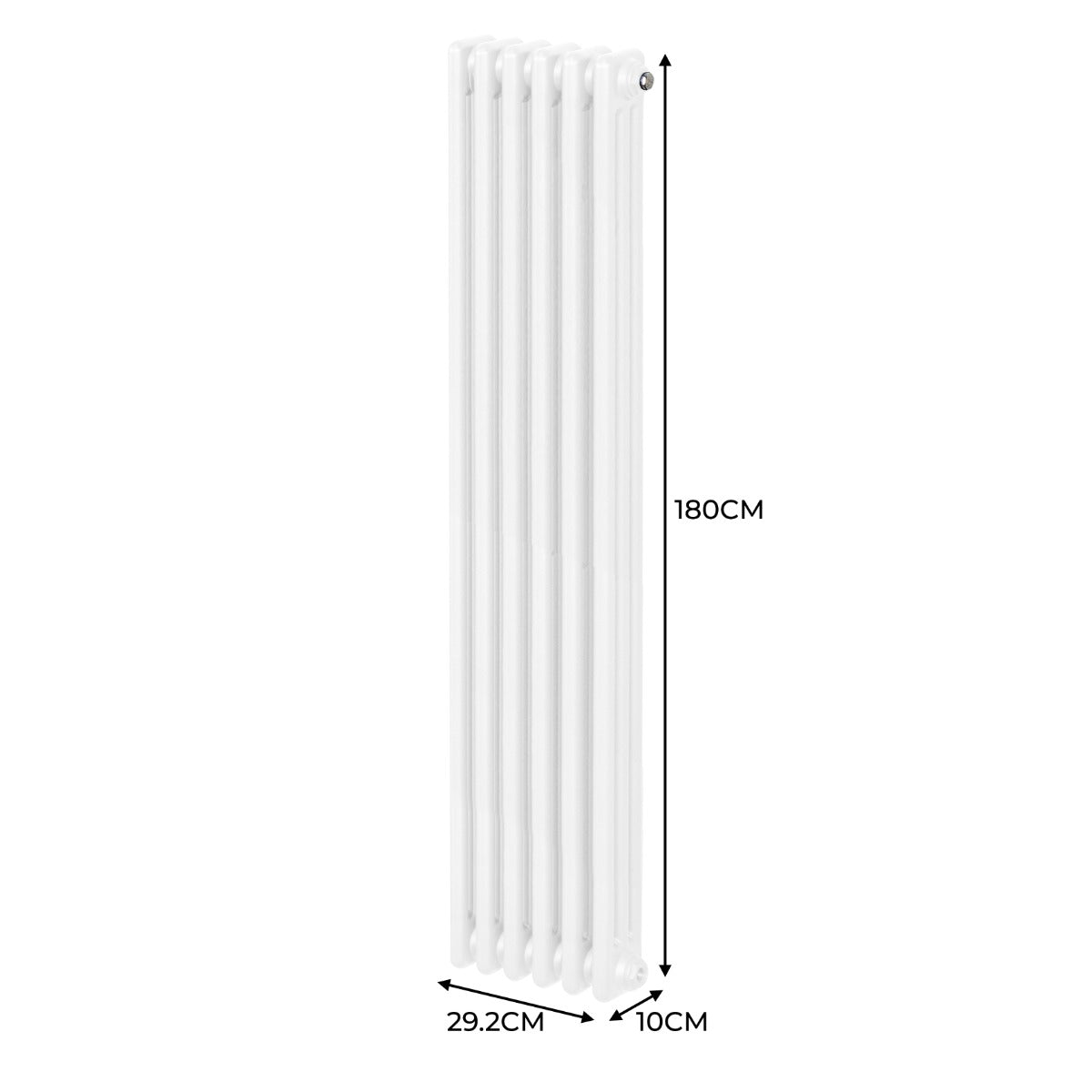 Traditional 3 Column Radiator - 1800 x 292mm - White - Like New