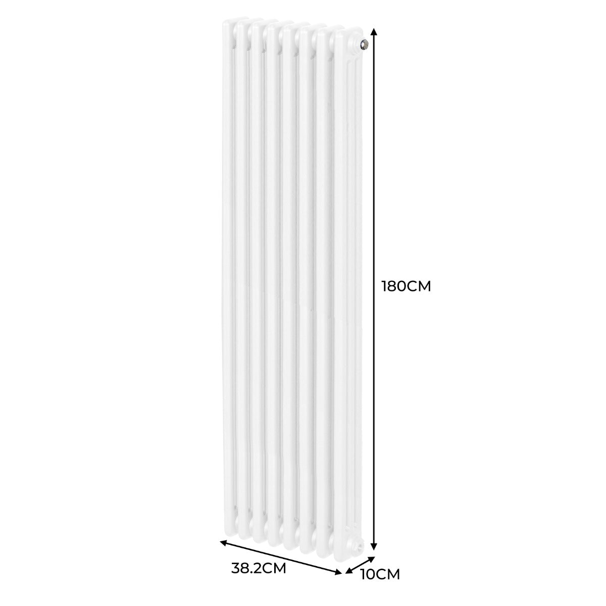 Traditional 3 Column Radiator - 1800 x 382mm - White - Used - Very Good