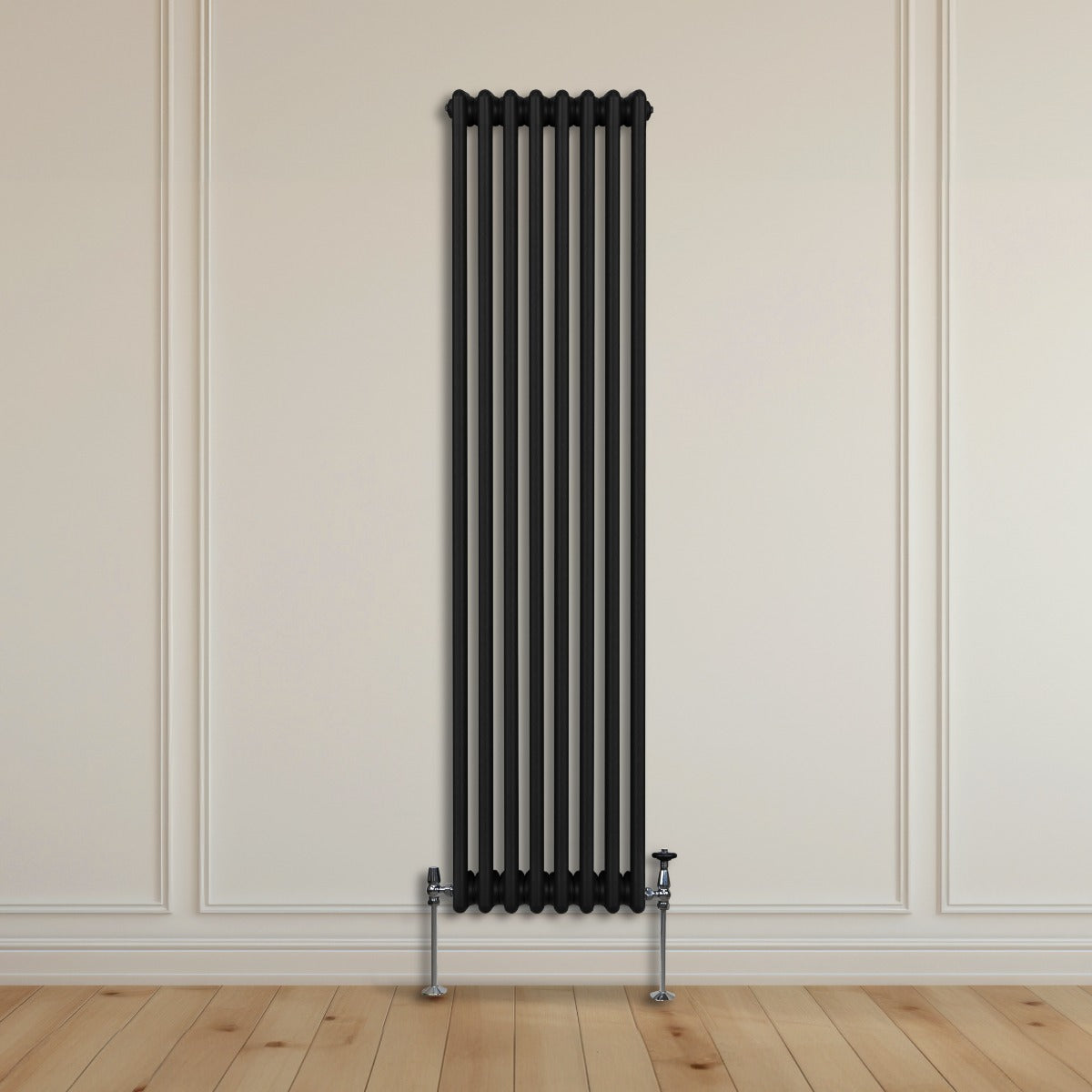 Traditional 3 Column Radiator - 1800 x 382mm - Black - Used - Very Good