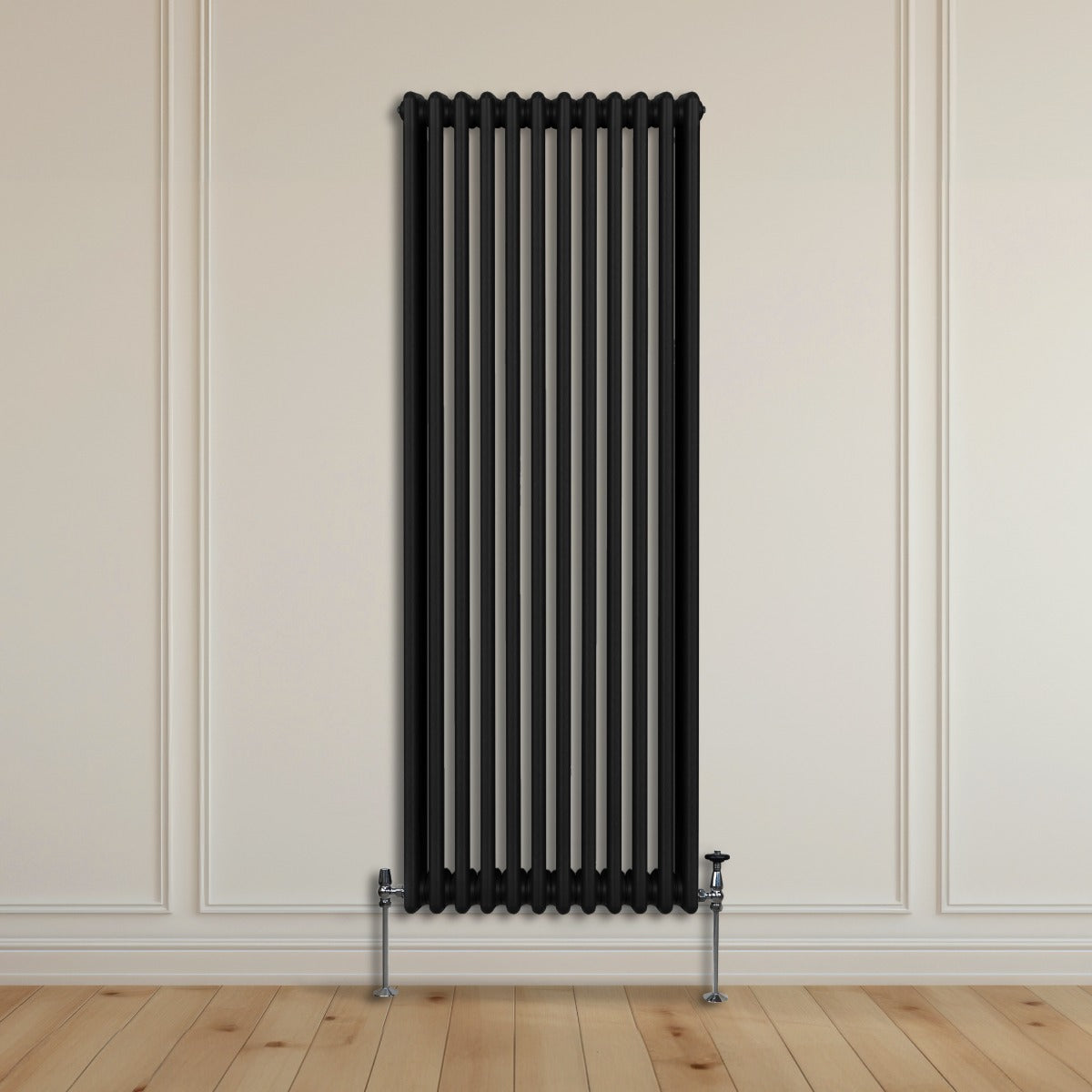 Traditional 3 Column Radiator - 1800 x 562mm - Black - Used - Good