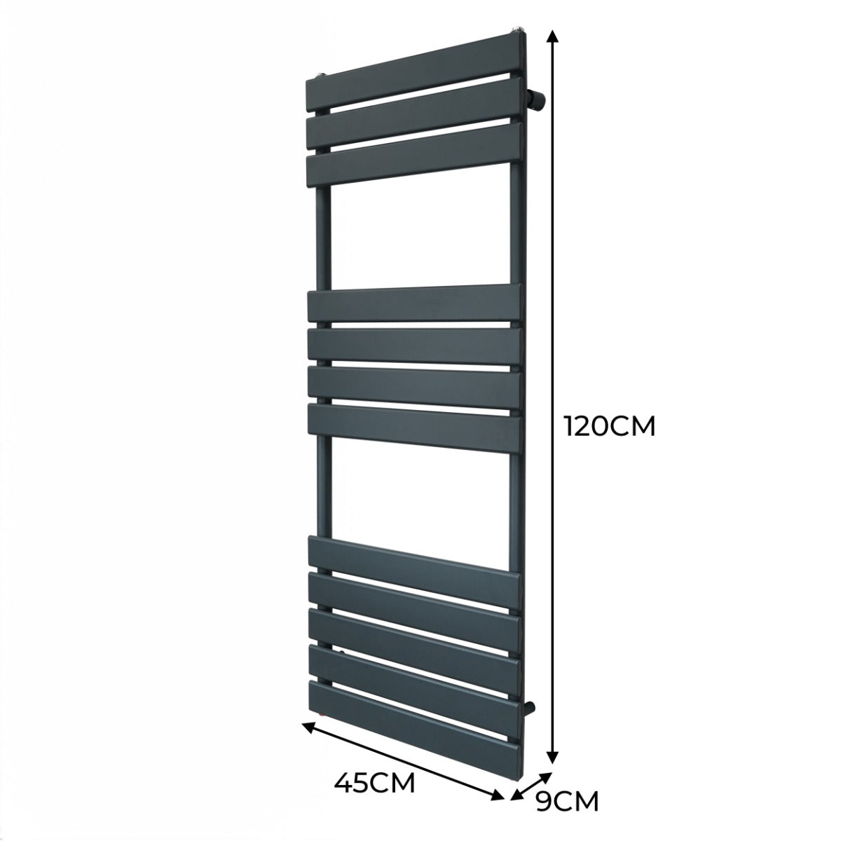 Flat Panel Towel Radiator – 1200mm x 450mm – Anthracite Grey - Used - Acceptable