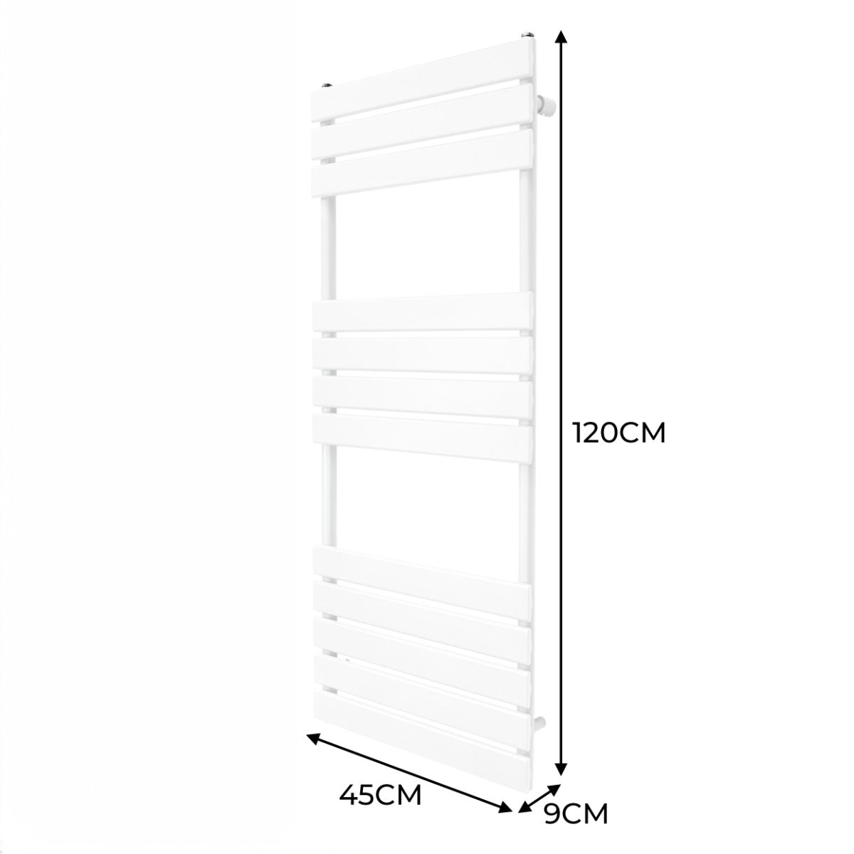 Flat Panel Towel Radiator – 1200mm x 450mm – White - Used - Acceptable