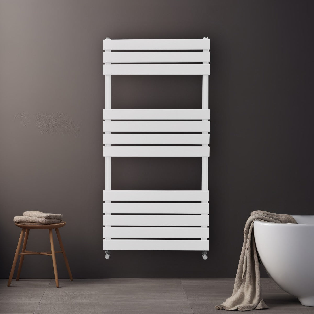 Flat Panel Towel Radiator – 1200mm x 600mm – White - Used - Good