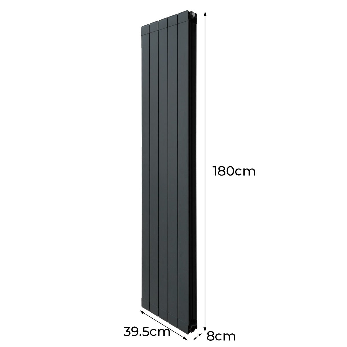 Aluminium Radiator – 1800mm x 395mm – Anthracite Grey - Used - Acceptable