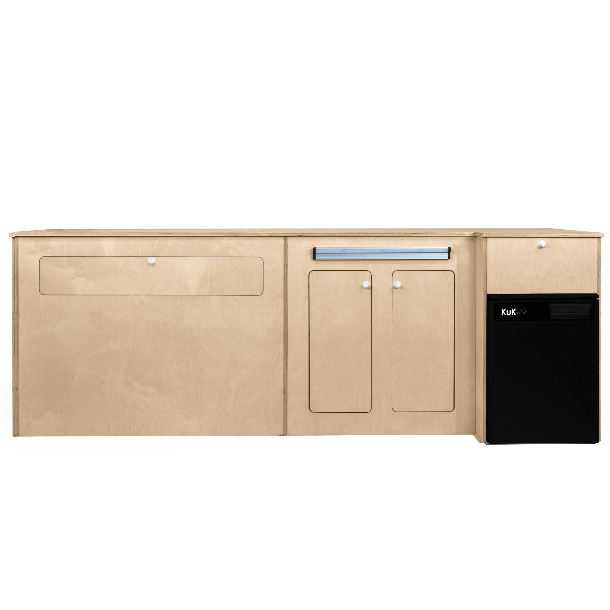 Camper Kitchen Pod & Black Compressor Fridge - LHD - Used - Good