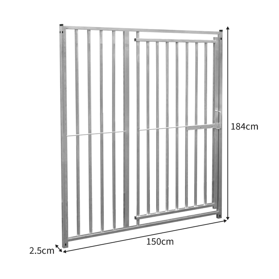 1.5m Dog Run Panel With Door – 8cm Bar Spacing - Like New