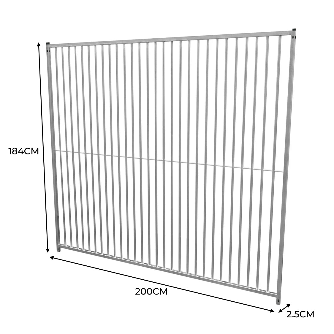 2m Dog Run Panel – 5cm Bar Spacing - Used - Very Good