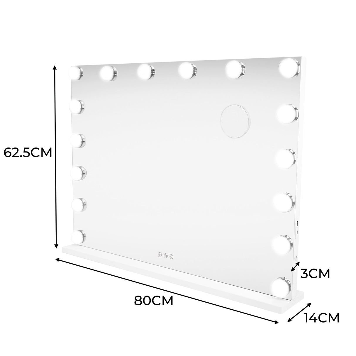 LED Bluetooth Mirror - 80 x 60cm - Used - Acceptable