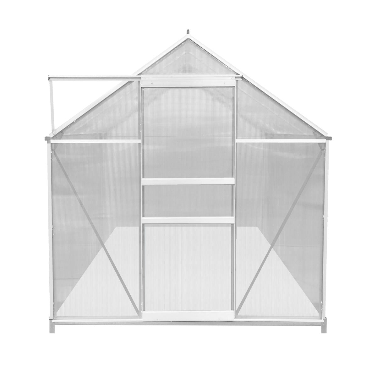 Polycarbonate Greenhouse 6ft x 10ft with Base – Silver - Used - Acceptable