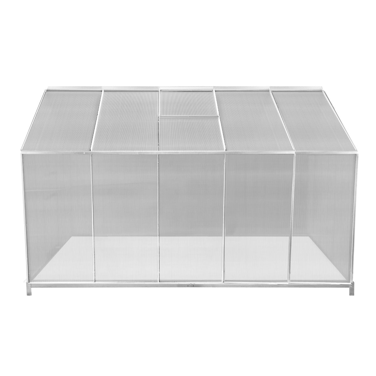 Polycarbonate Greenhouse 6ft x 10ft with Base – Silver - Used - Acceptable