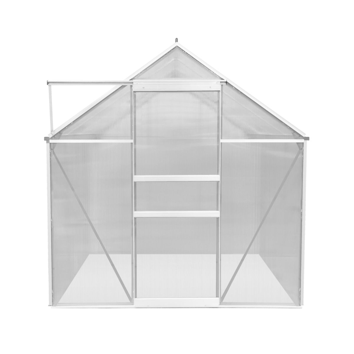 Polycarbonate Greenhouse 6ft x 4ft – Silver Frame Only - Used - Good