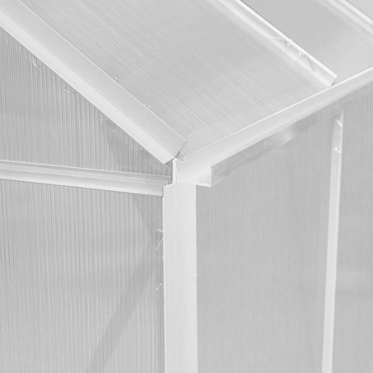 Polycarbonate Greenhouse 6ft x 10ft – Silver - Used - Good