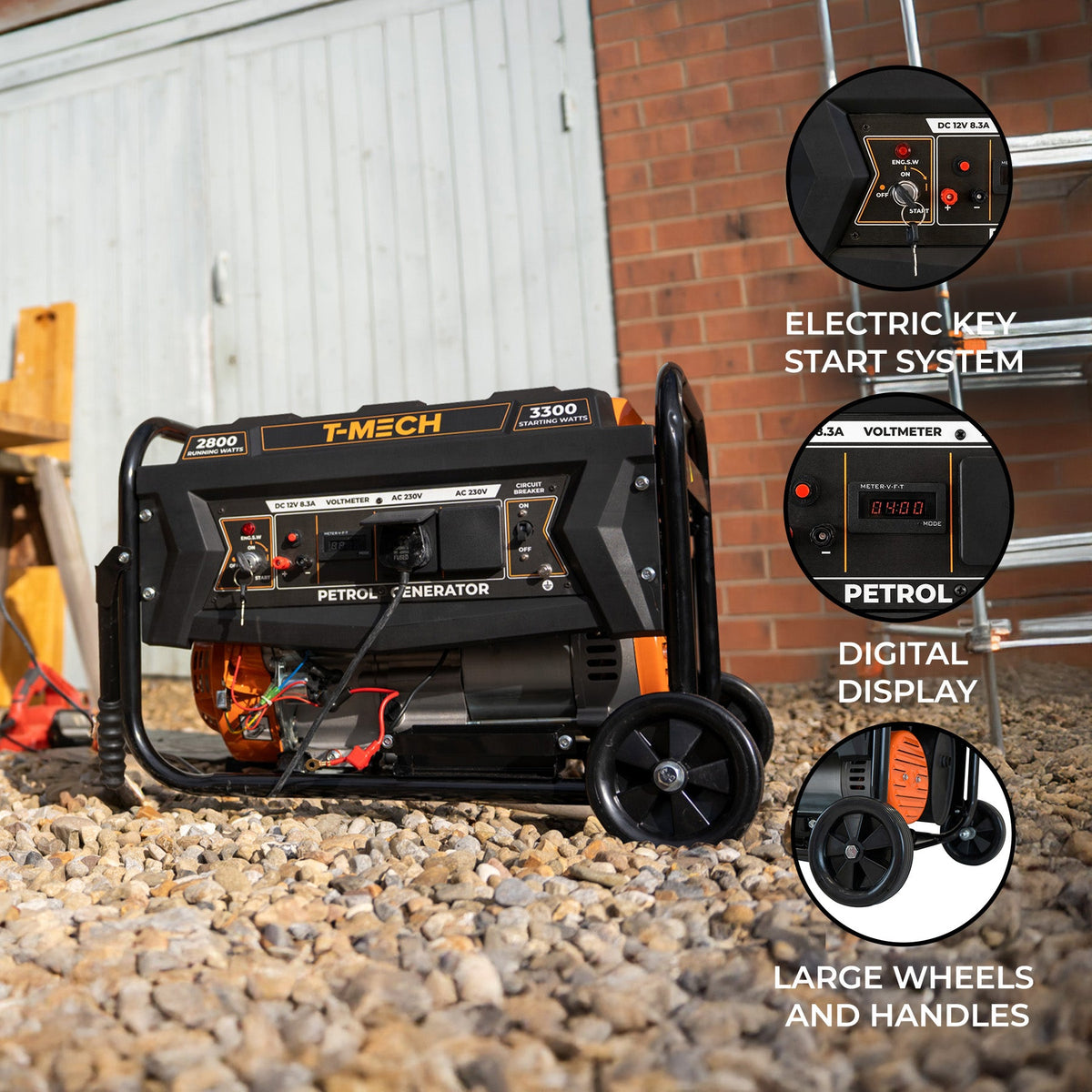 T-Mech Portable Petrol Generator - Like New