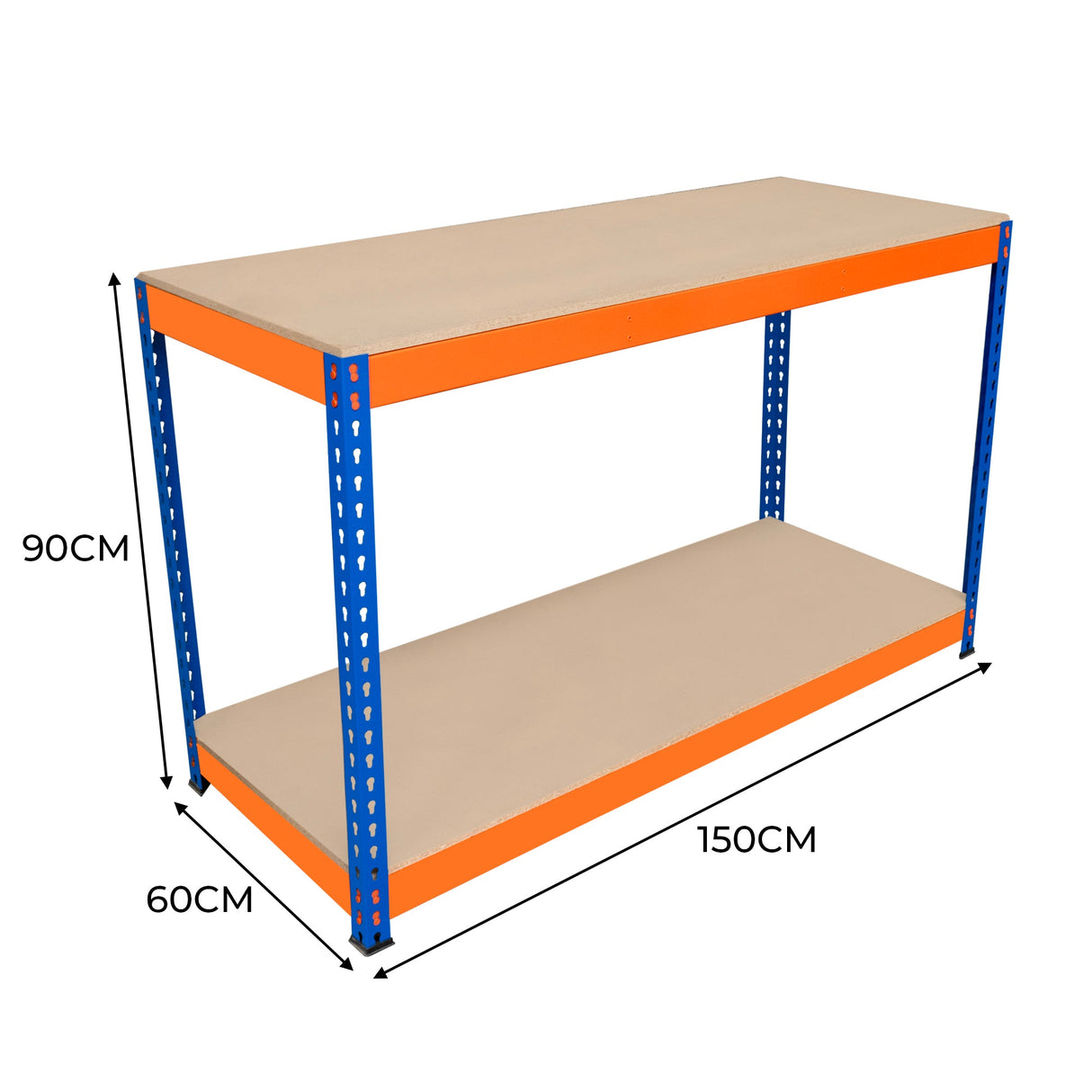 S-Rax 2 Tier Workbench - 150cm x 60cm x 90cm - Used - Good