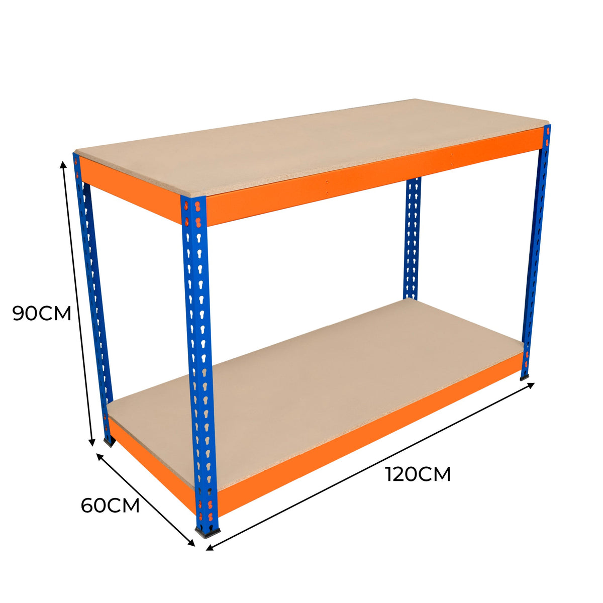 S-Rax 2 Tier Workbench - 120cm x 60cm x 90cm - Like New