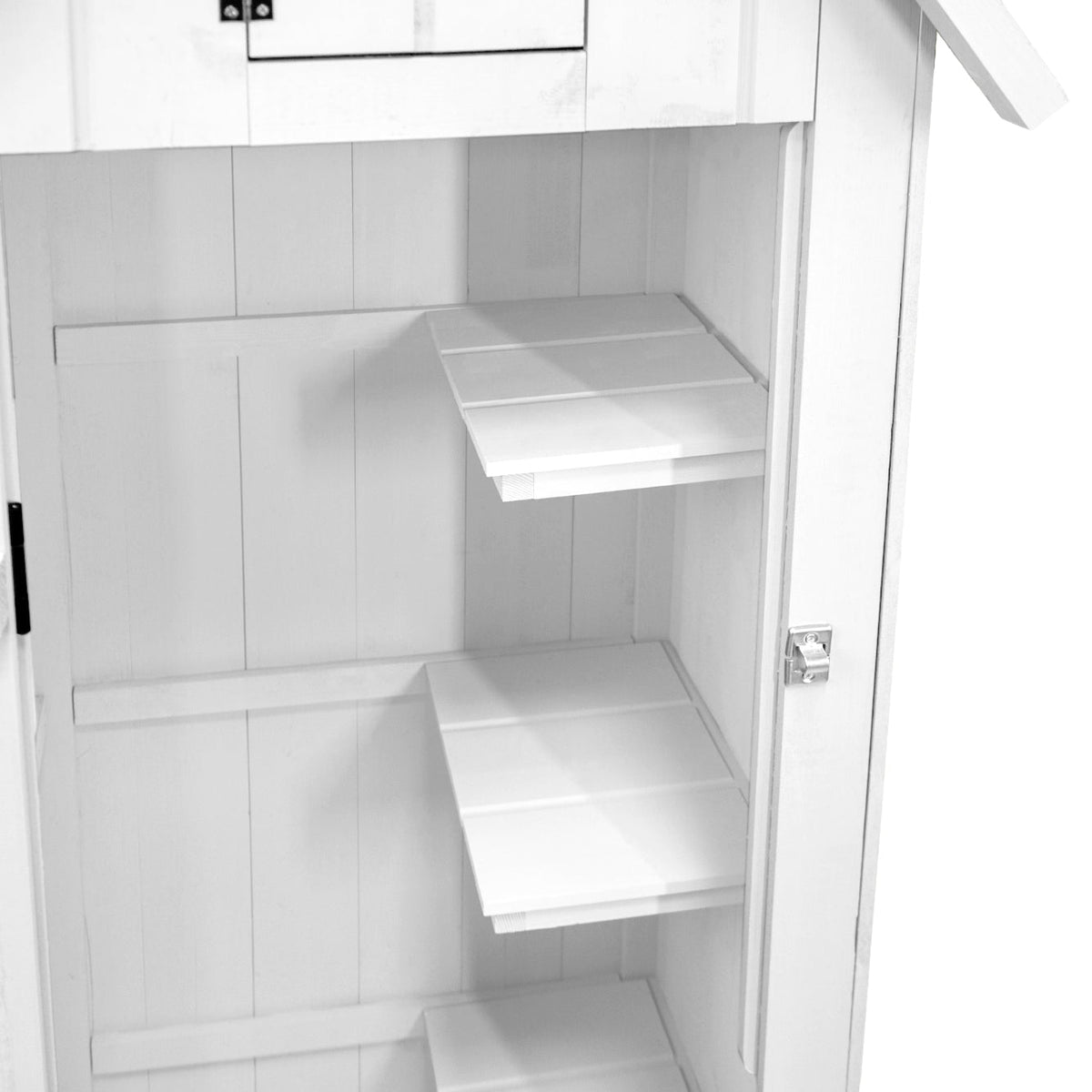 Wooden Garden Shed - White - Like New