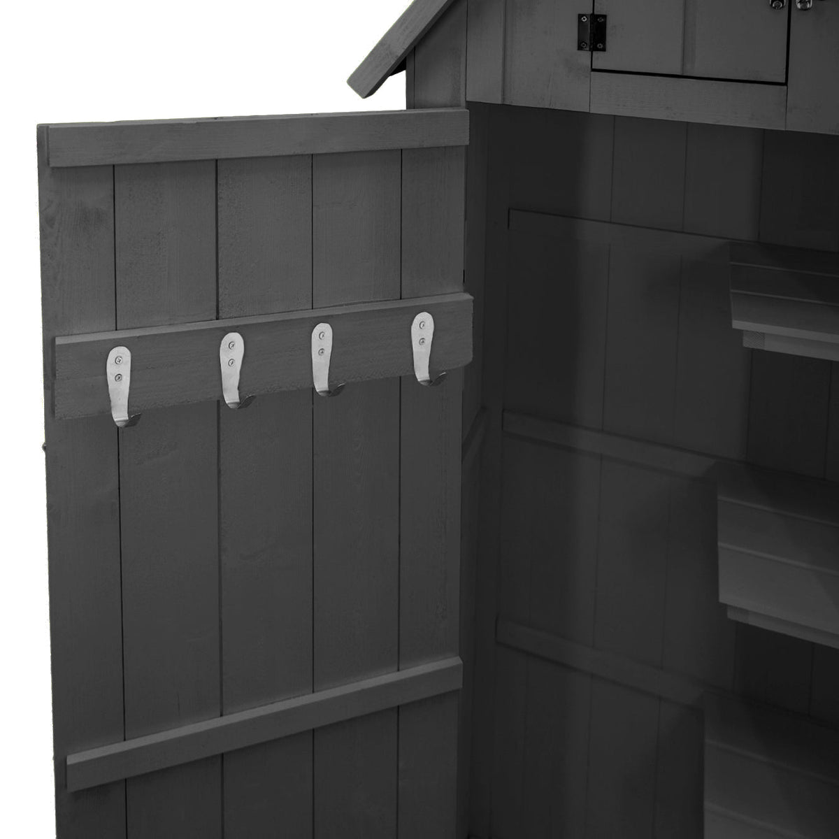 Wooden Garden Shed - Dark Grey - Like New