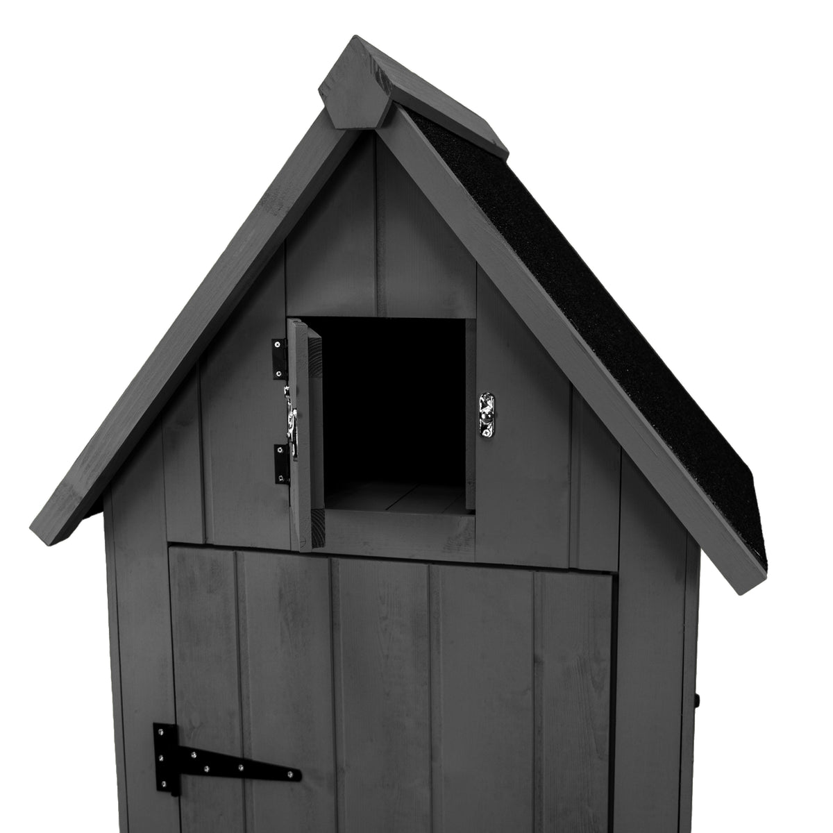 Wooden Garden Shed - Dark Grey - Like New