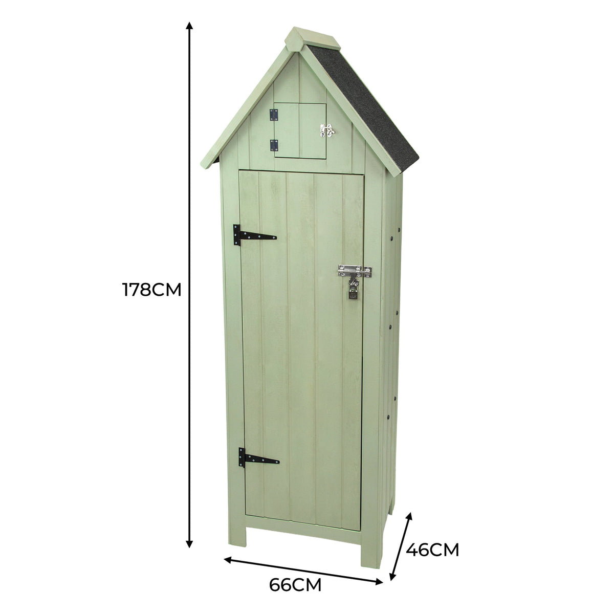 Wooden Garden Shed - Green - Like New