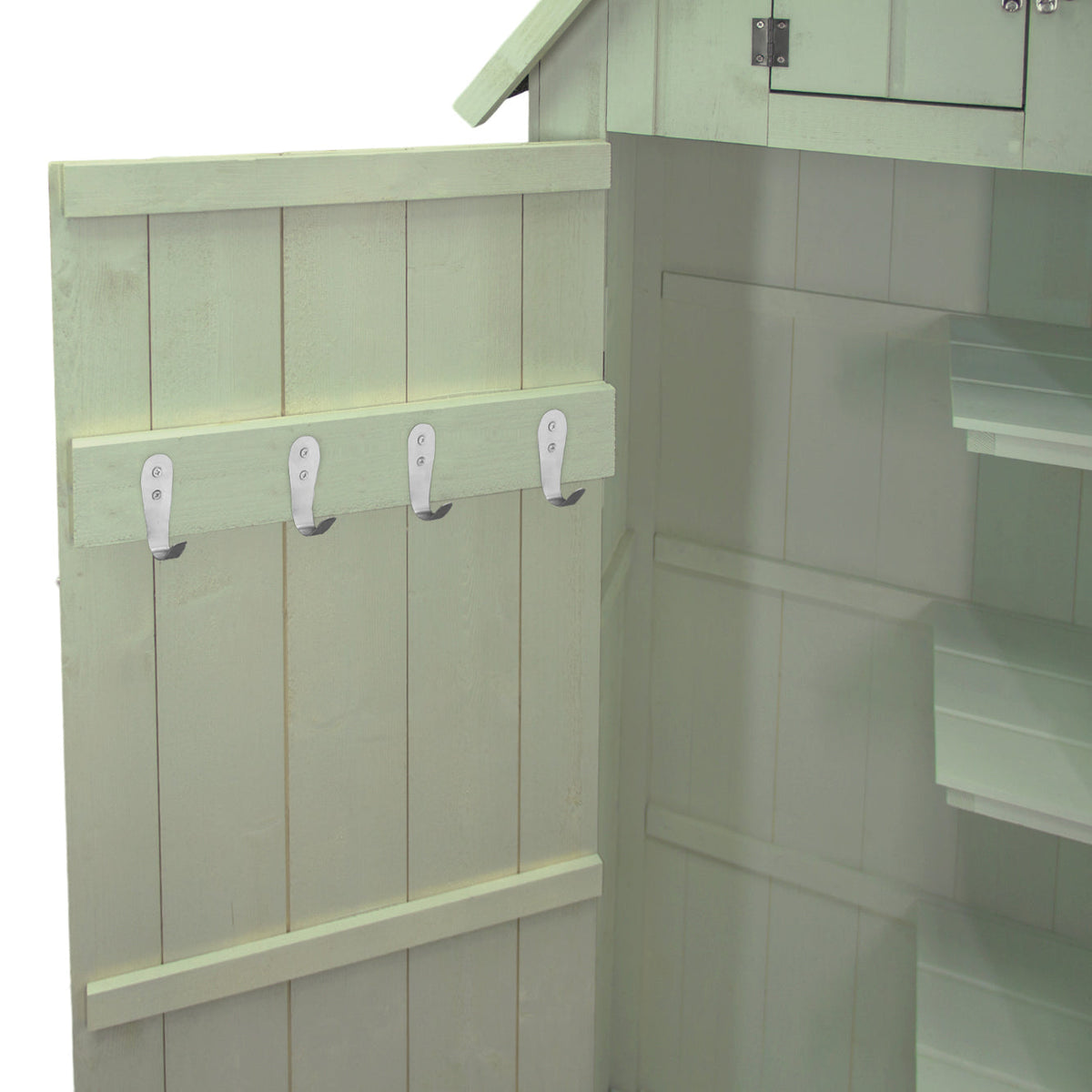 Wooden Garden Shed - Green - Like New