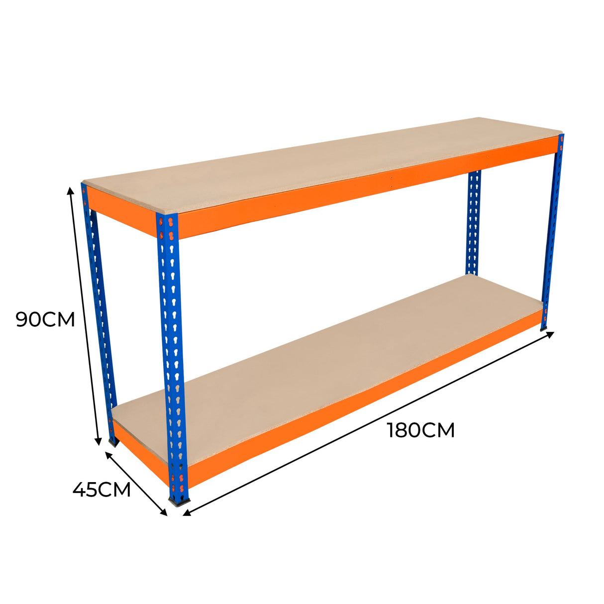 S-Rax 2 Tier Workbench - 180cm x 45cm x 90cm - Used - Acceptable