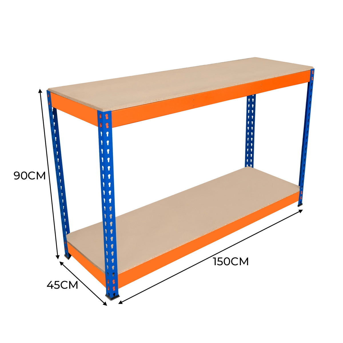 S-Rax 2 Tier Workbench - 150cm x 45cm x 90cm - Like New