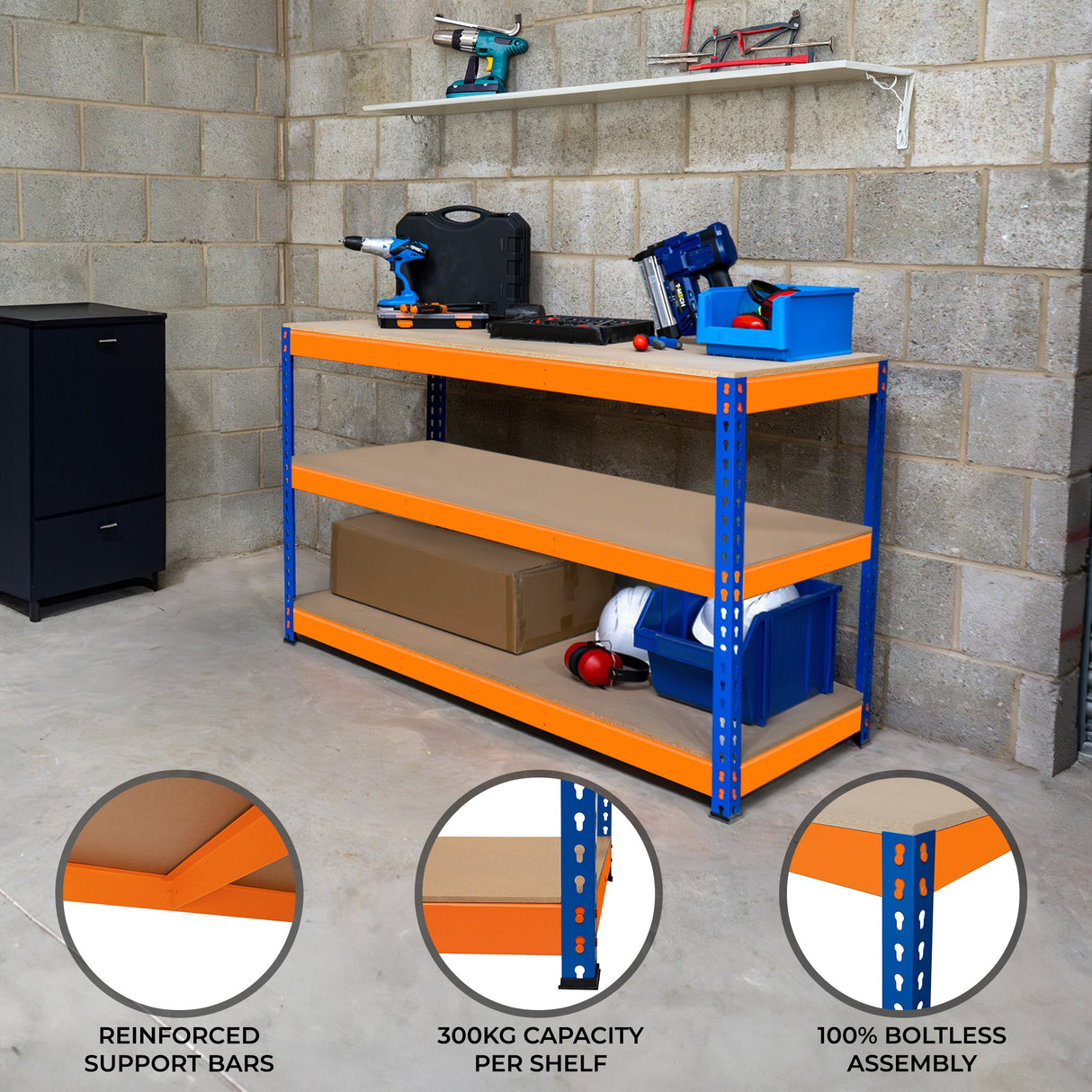 S-Rax Workbench Additional Shelf - 180cm x 60cm - Used - Good