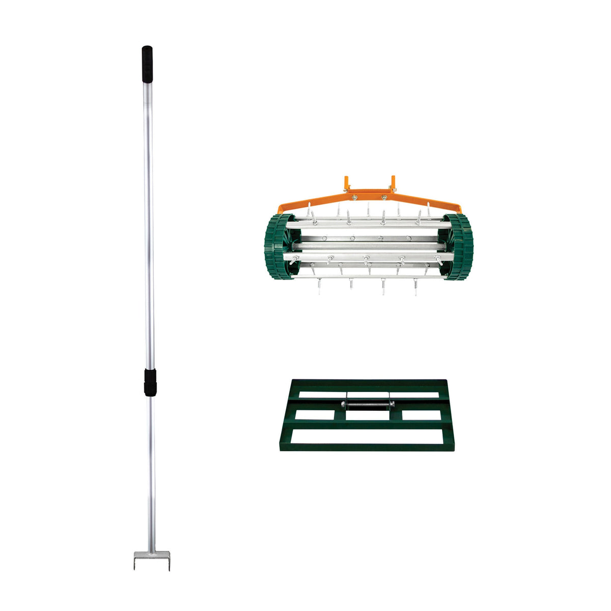 50cm Lawn Leveller & Aerator – Green - Used - Very Good