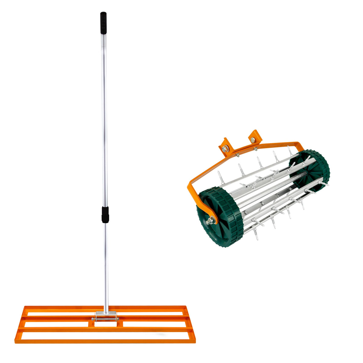 100cm Lawn Leveller & Aerator – Orange - Used - Acceptable