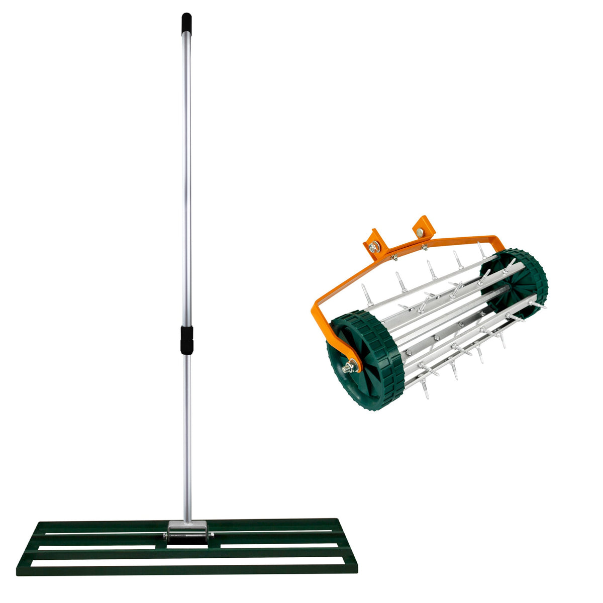 100cm Lawn Leveller & Aerator – Green - Used - Acceptable