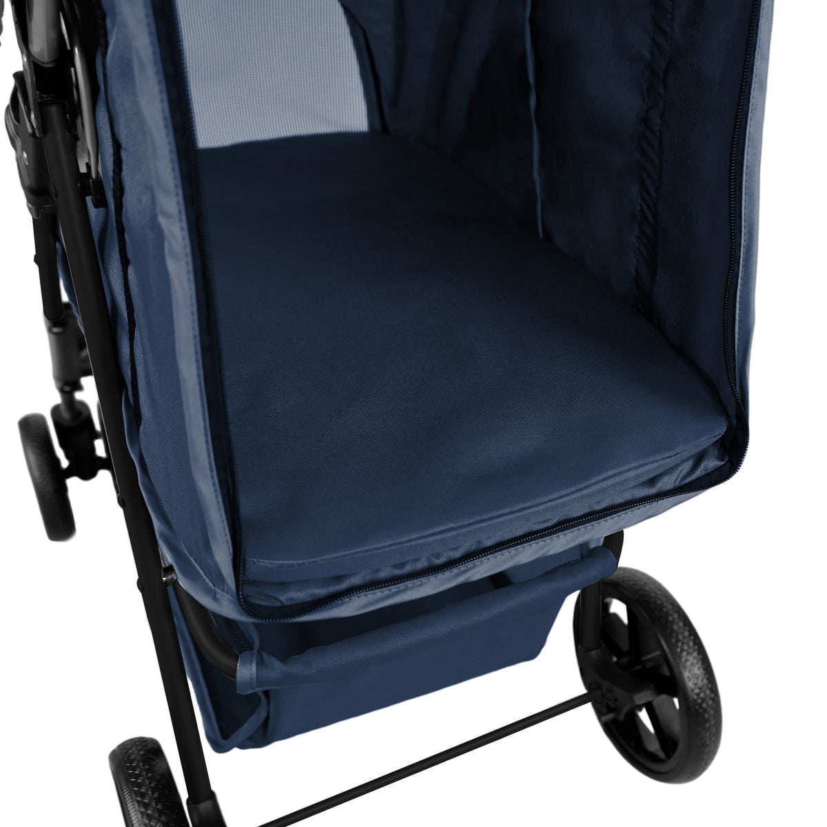 Pet Stroller with Rain Cover – Navy Blue - Used - Very Good
