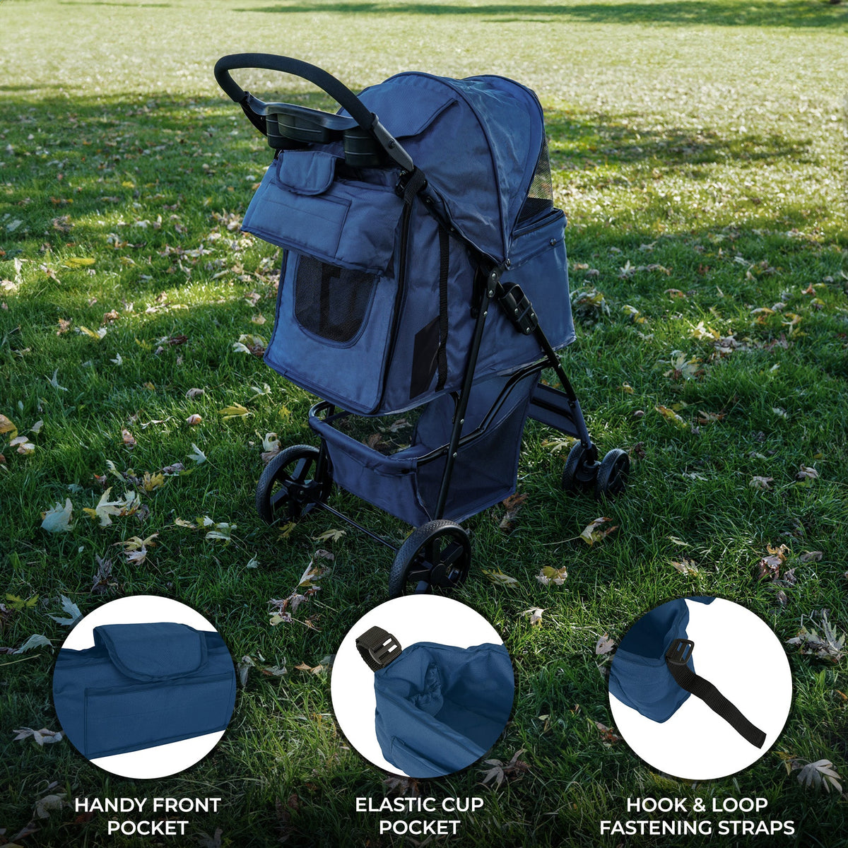Pet Stroller Caddy Bag - Navy Blue - Used - Good