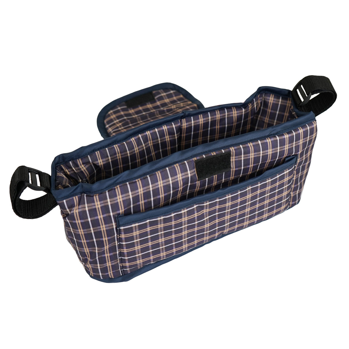 Pet Stroller Caddy Bag - Blue Tartan - Like New