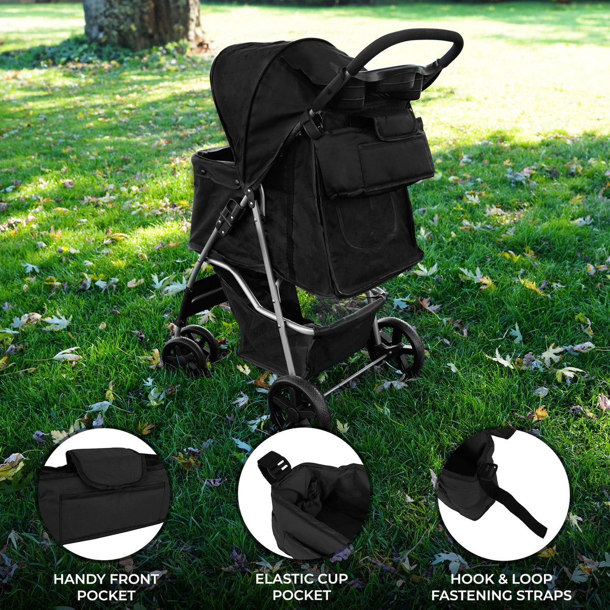 Pet Stroller Caddy Bag - Black - Used - Good