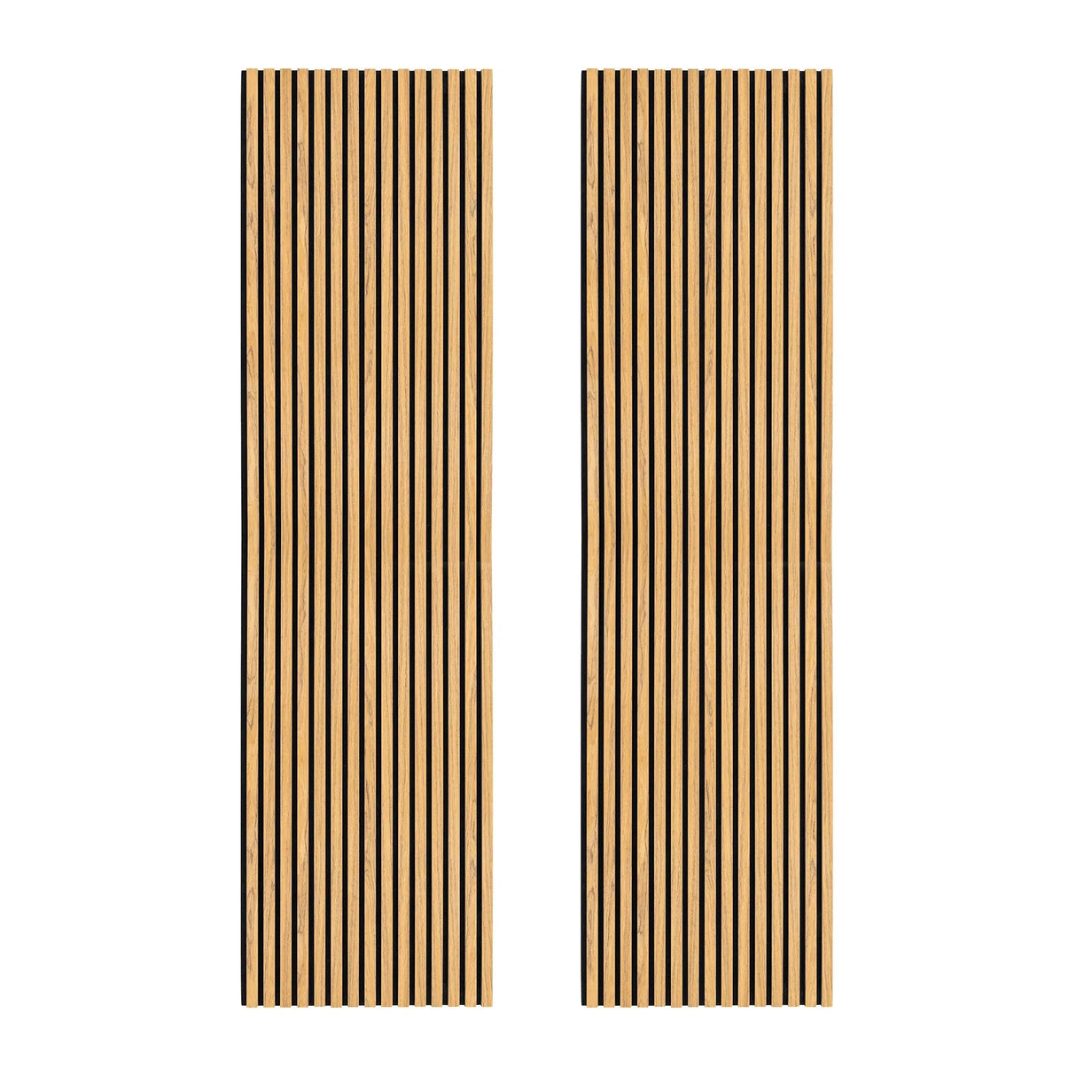 Acoustic Slat Wall Panels x 2 - Oak - Like New