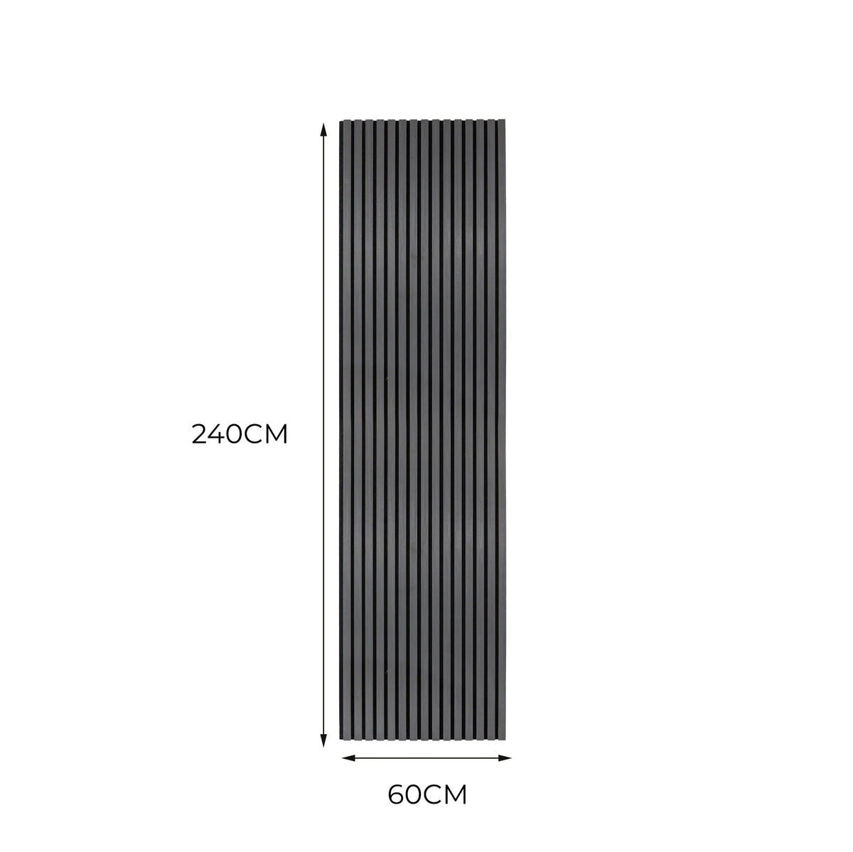 Acoustic Slat Wall Panel – Anthracite Grey - Used - Good