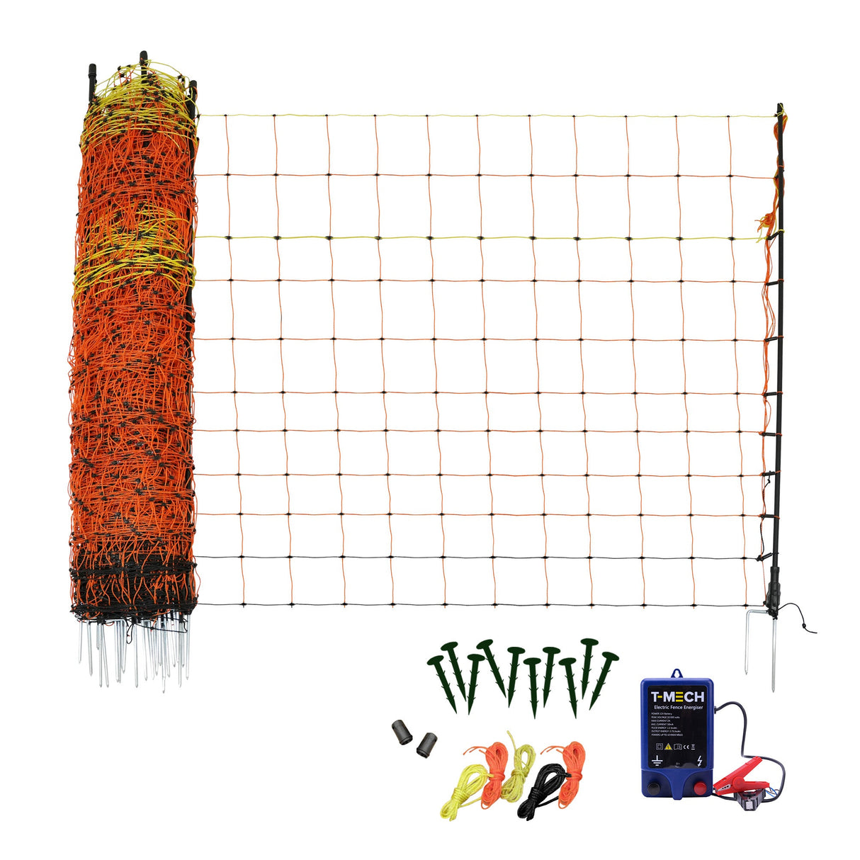 Electric Fence Energiser & Poultry Netting - 50m - Like New