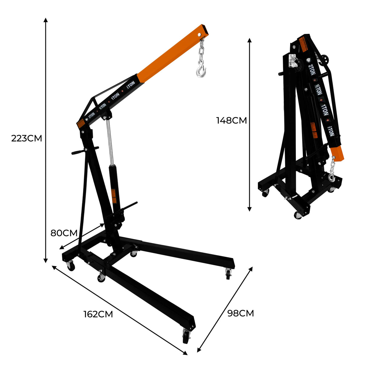 Engine Crane 2 Tonne & Load Leveller - Used - Acceptable