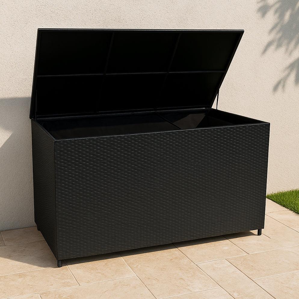 Rattan Storage Box 700L - Black - Like New