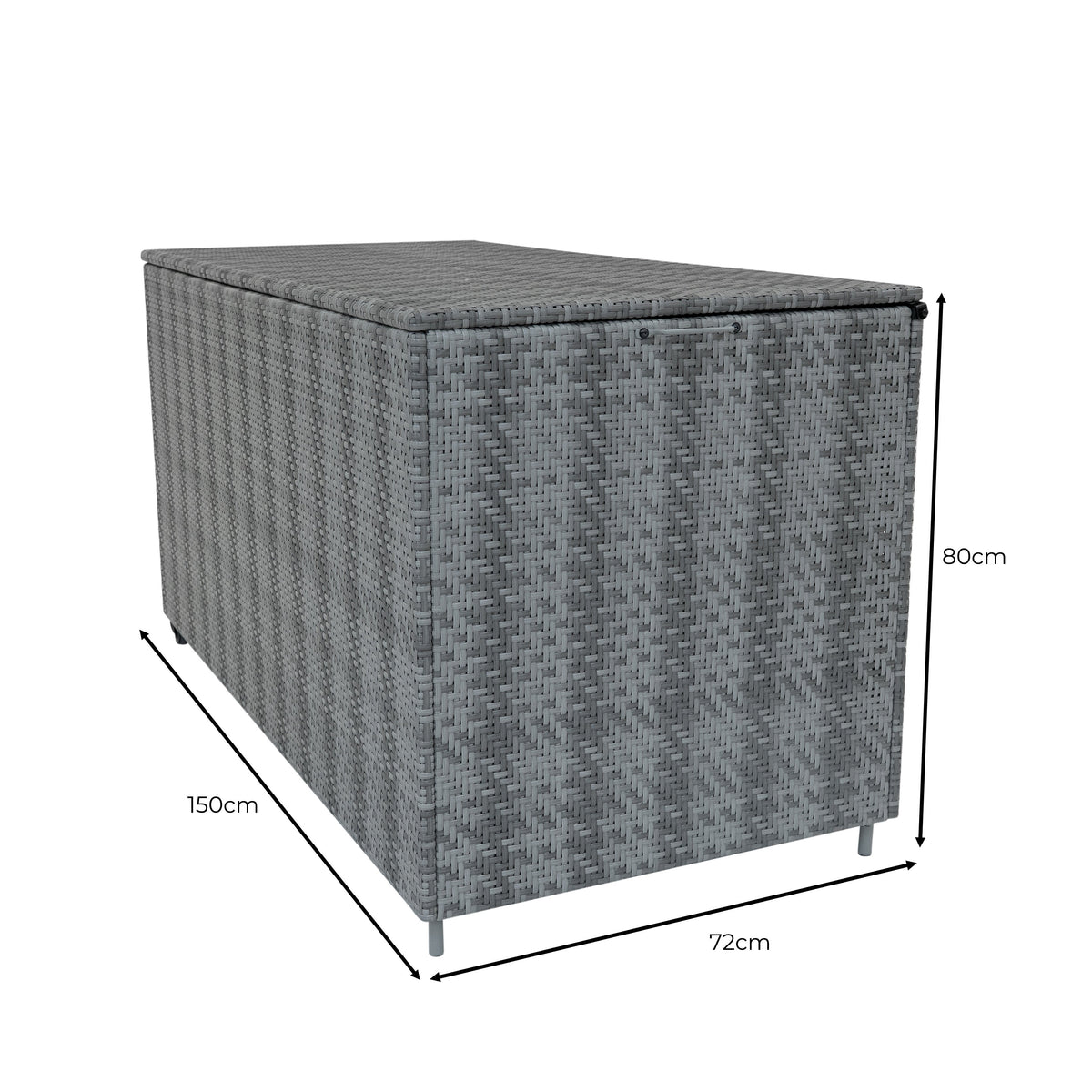Rattan Storage Box 700L - Grey - Used - Good