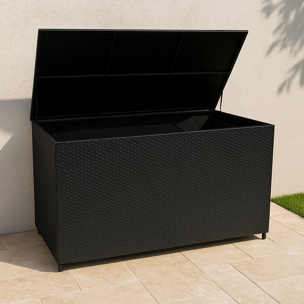 Rattan Storage Box 996L - Black - Used - Acceptable