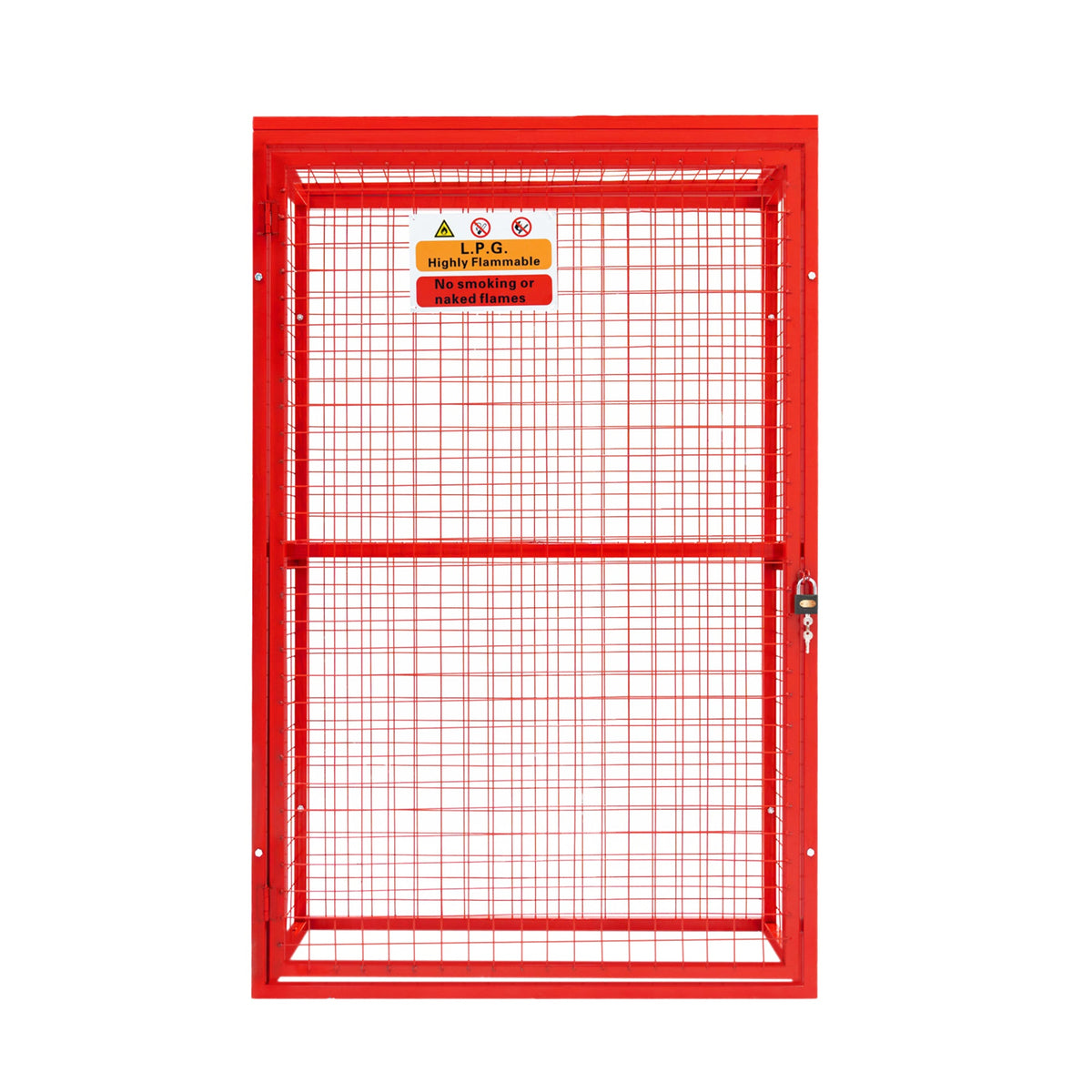Red Gas Bottle Collapsible Mesh Cage – 181cm x 116cm x 57cm - Used - Acceptable