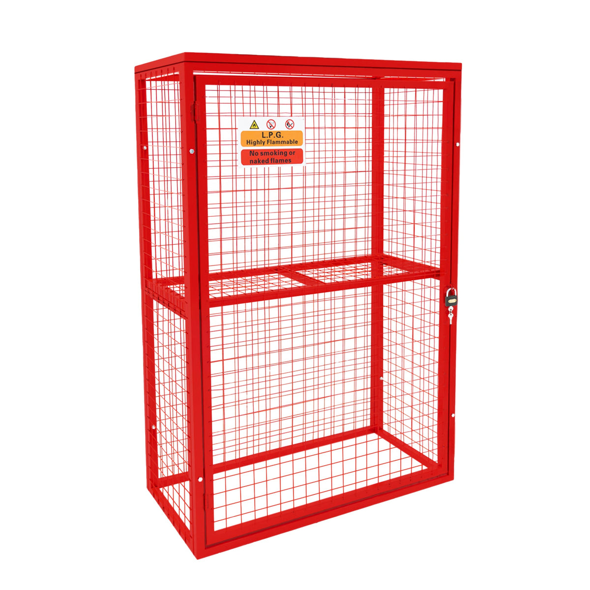 Red Gas Bottle Collapsible Mesh Cage – 181cm x 116cm x 57cm - Like New