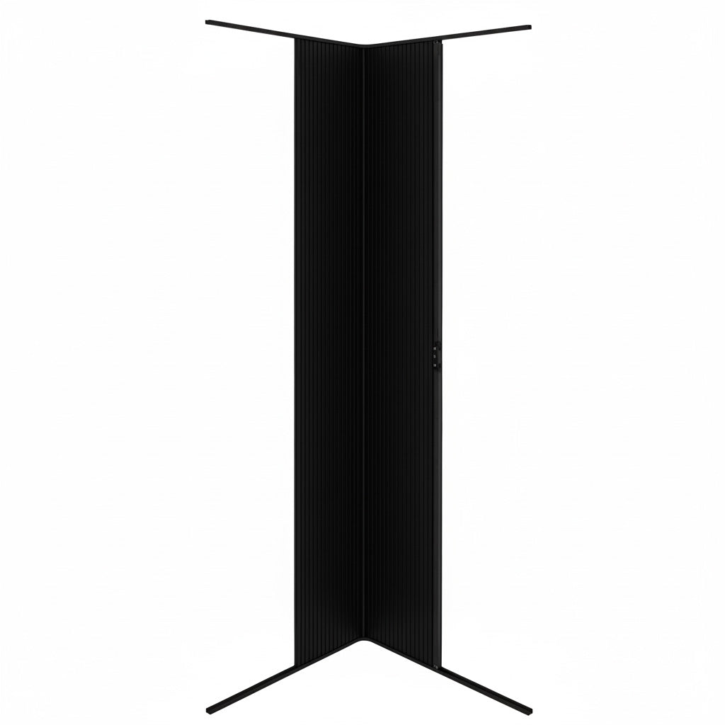Tambour Shower Door – Black - Used - Acceptable