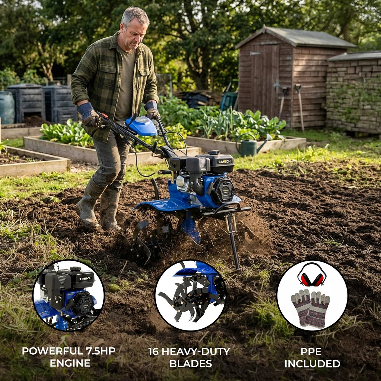 7.5hp Petrol Rotavator - Used - Very Good